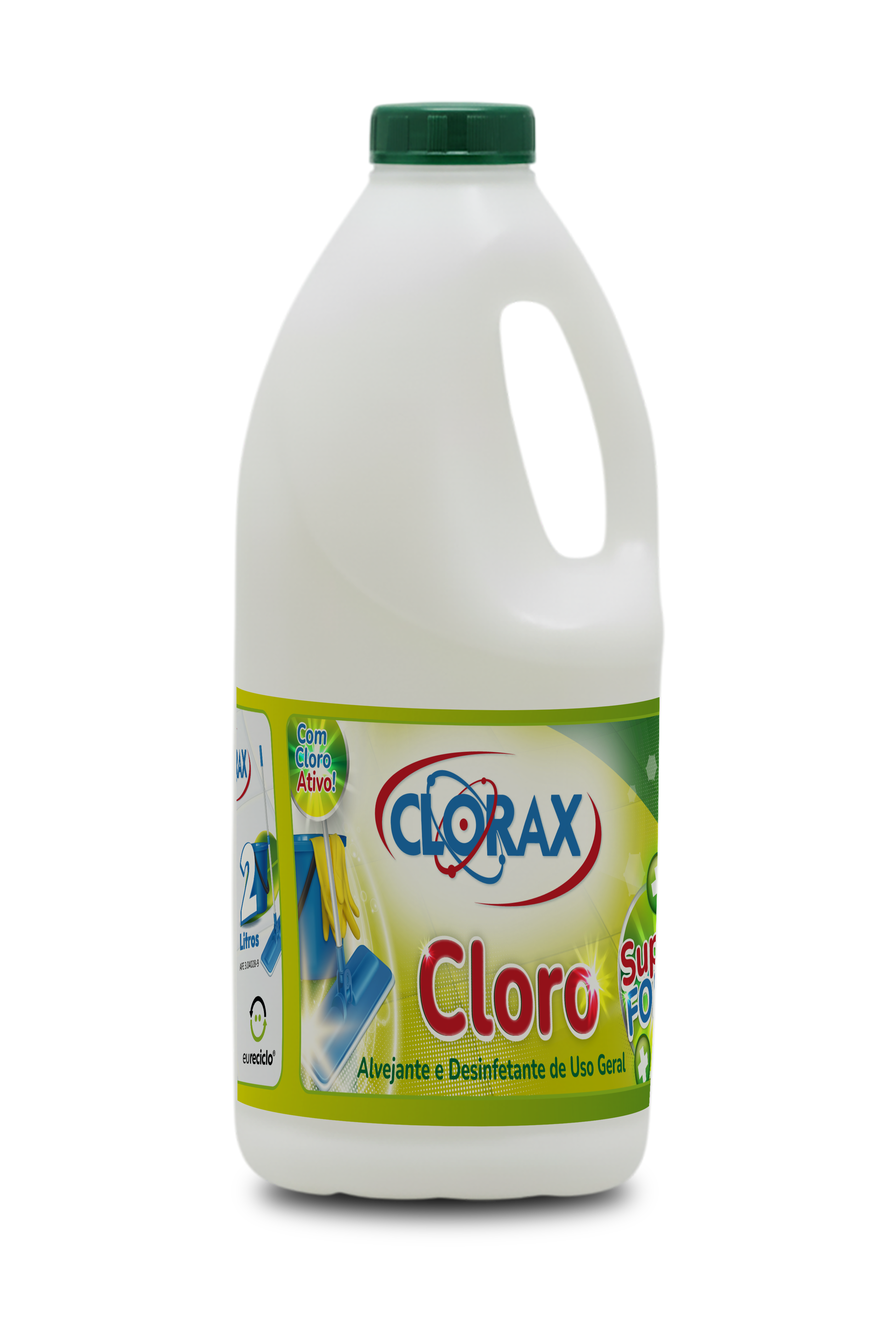 Garrafa de 2L do produto Cloro Super Forte